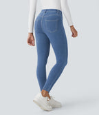 Leggings 7/8 de travail en denim taille haute avec poches Halara Flex™