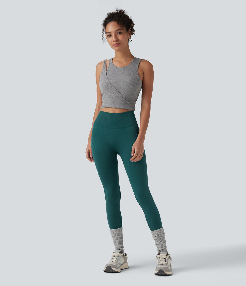 Seamless Flow Legging yoga taille haute gainant et sculptant