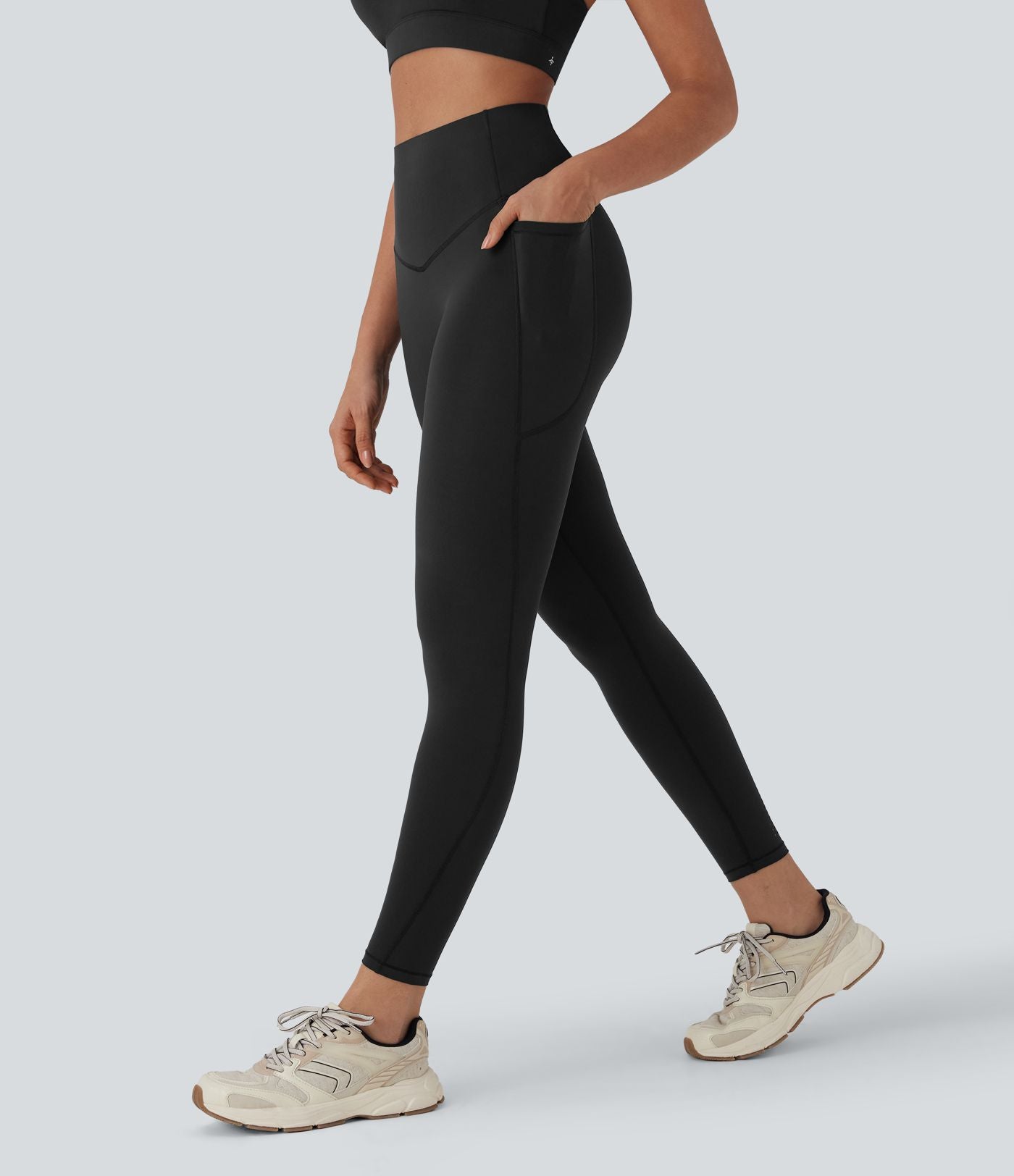 Legging 7/8 de yoga gainant galbant taille haute avec poches Halara UltraSculpt™