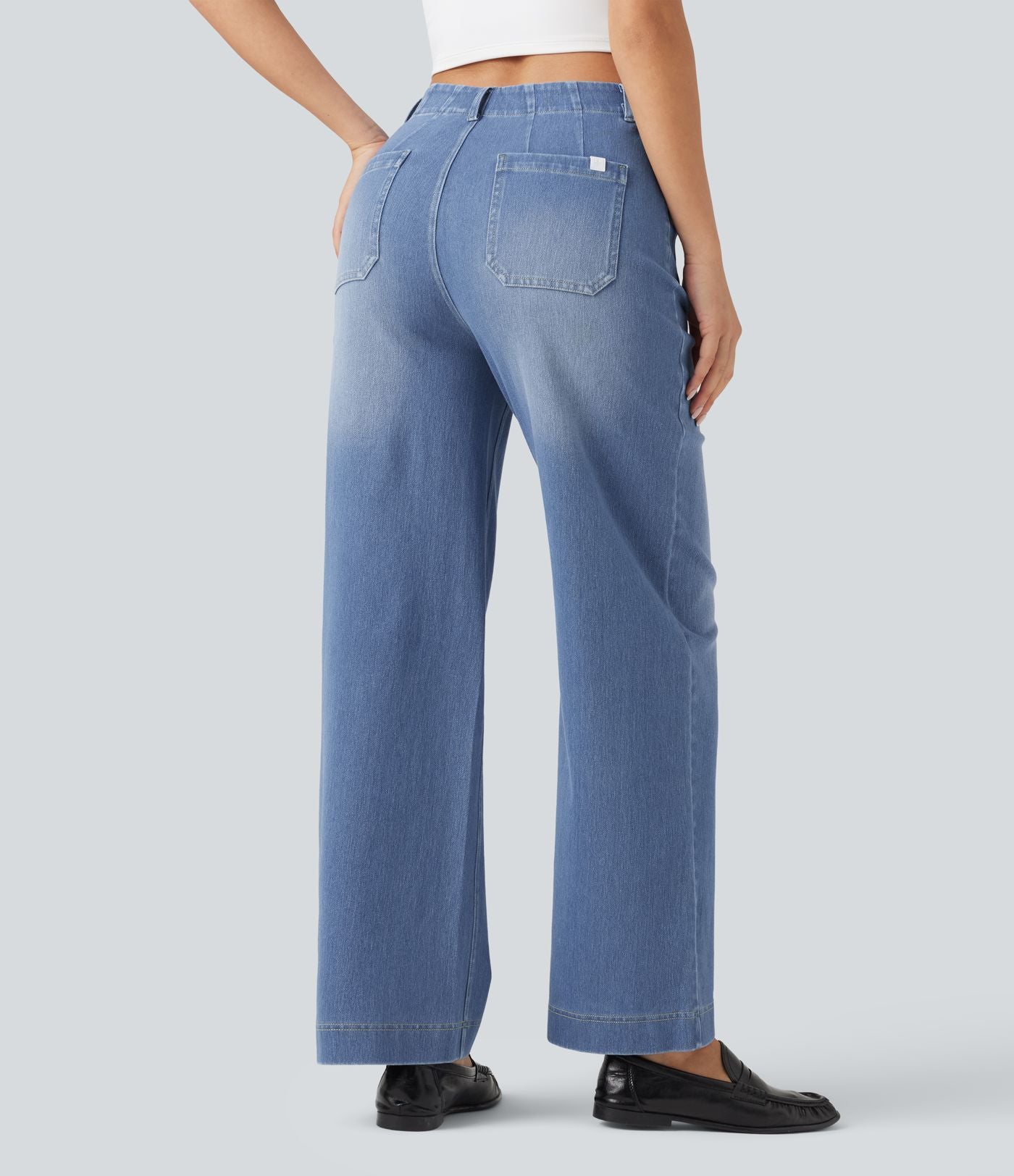 Jean décontracté taille haute à jambes droites Halara Flex™ avec poches