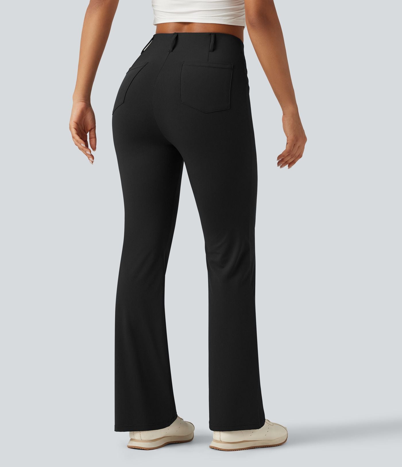 Pantalon de golf flare effet frais InstantCool taille haute à séchage rapide avec poches et protection solaire UPF50+
