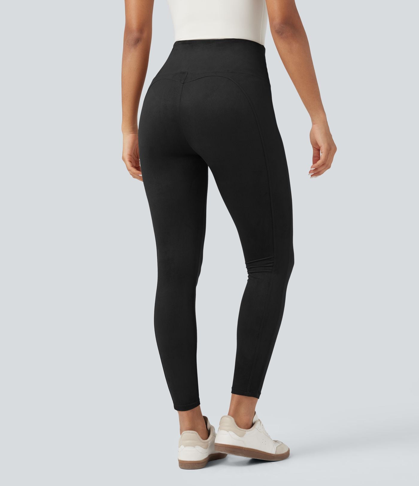 Legging 7/8 décontracté gainant taille haute effet daim
