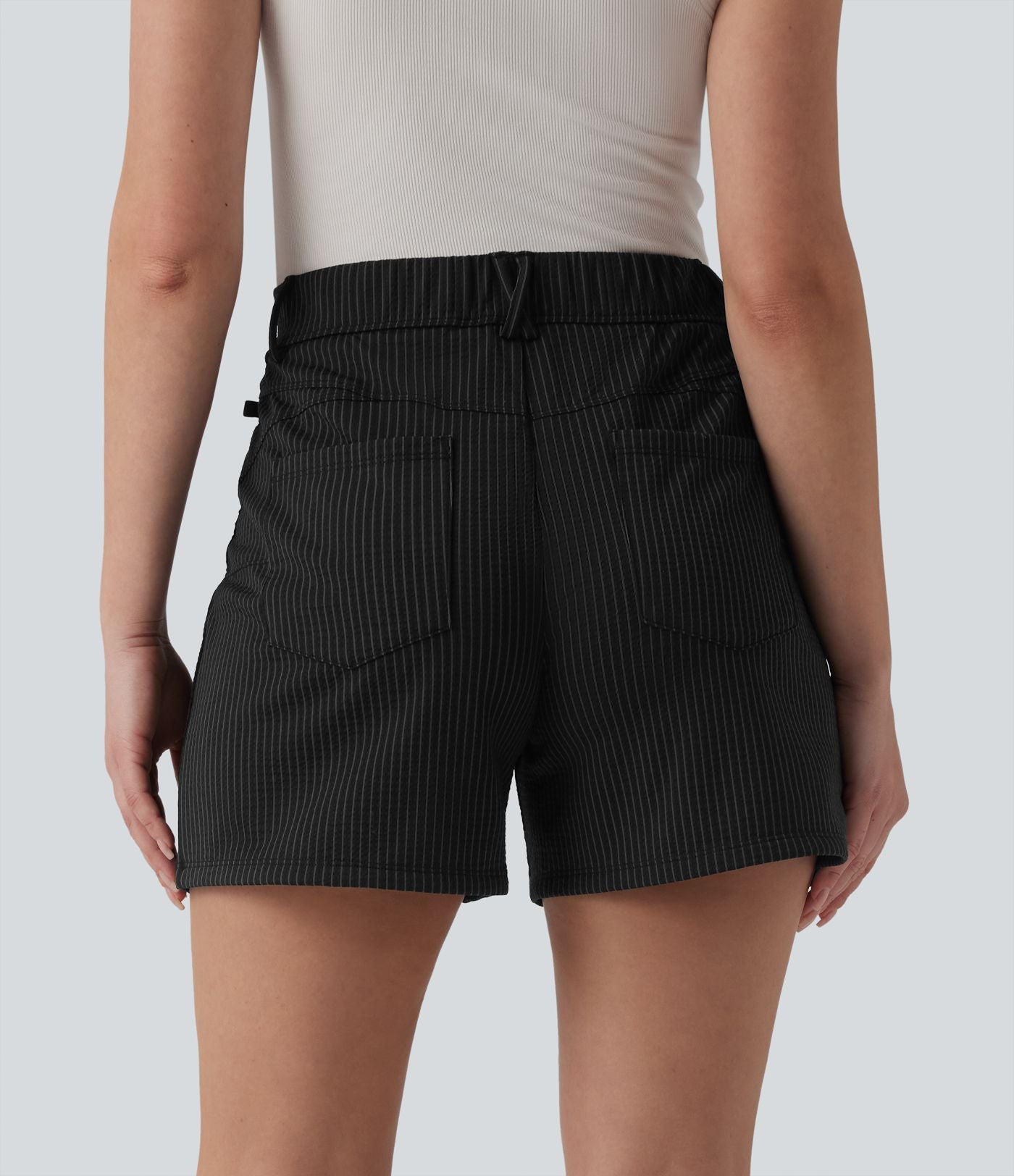 Short de golf taille haute à séchage rapide avec poches – UPF 40+