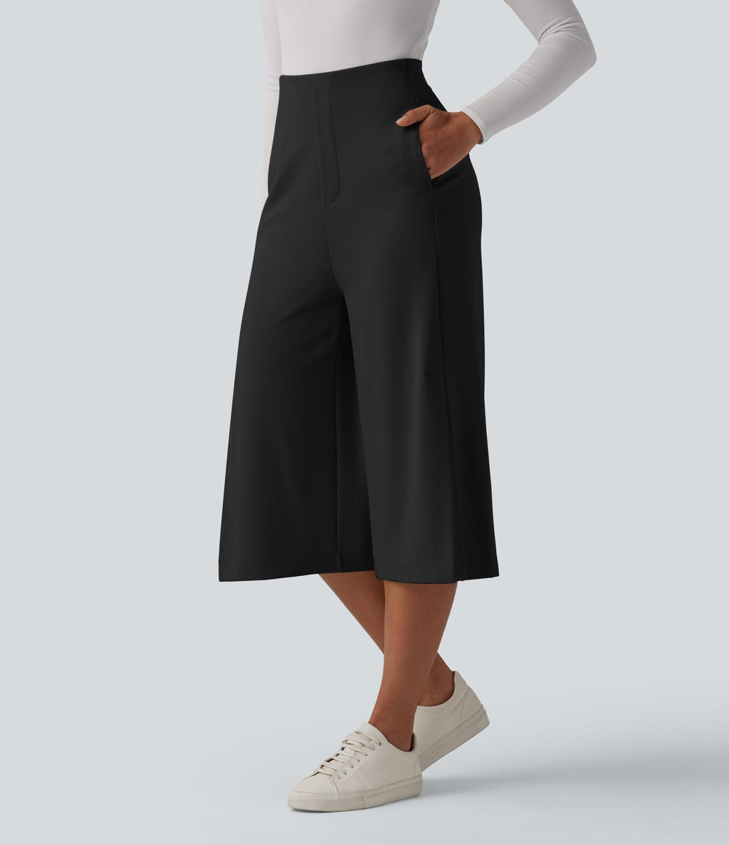 Pantalon tailleur capri large Halara Flex™ taille haute avec poches