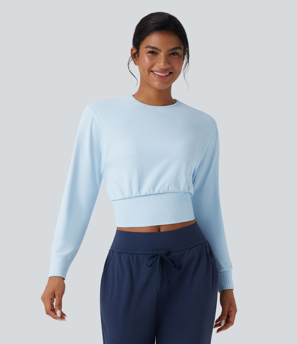 Haut de sport col rond à manches longues sans couture OneForm Seamless Flow