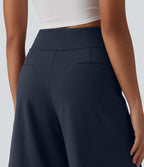 DayStretch Short tailleur bermuda plissé taille haute 25,5 cm avec poches