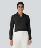 Haut de sport polo à manches longues sans couture OneForm Seamless Flow