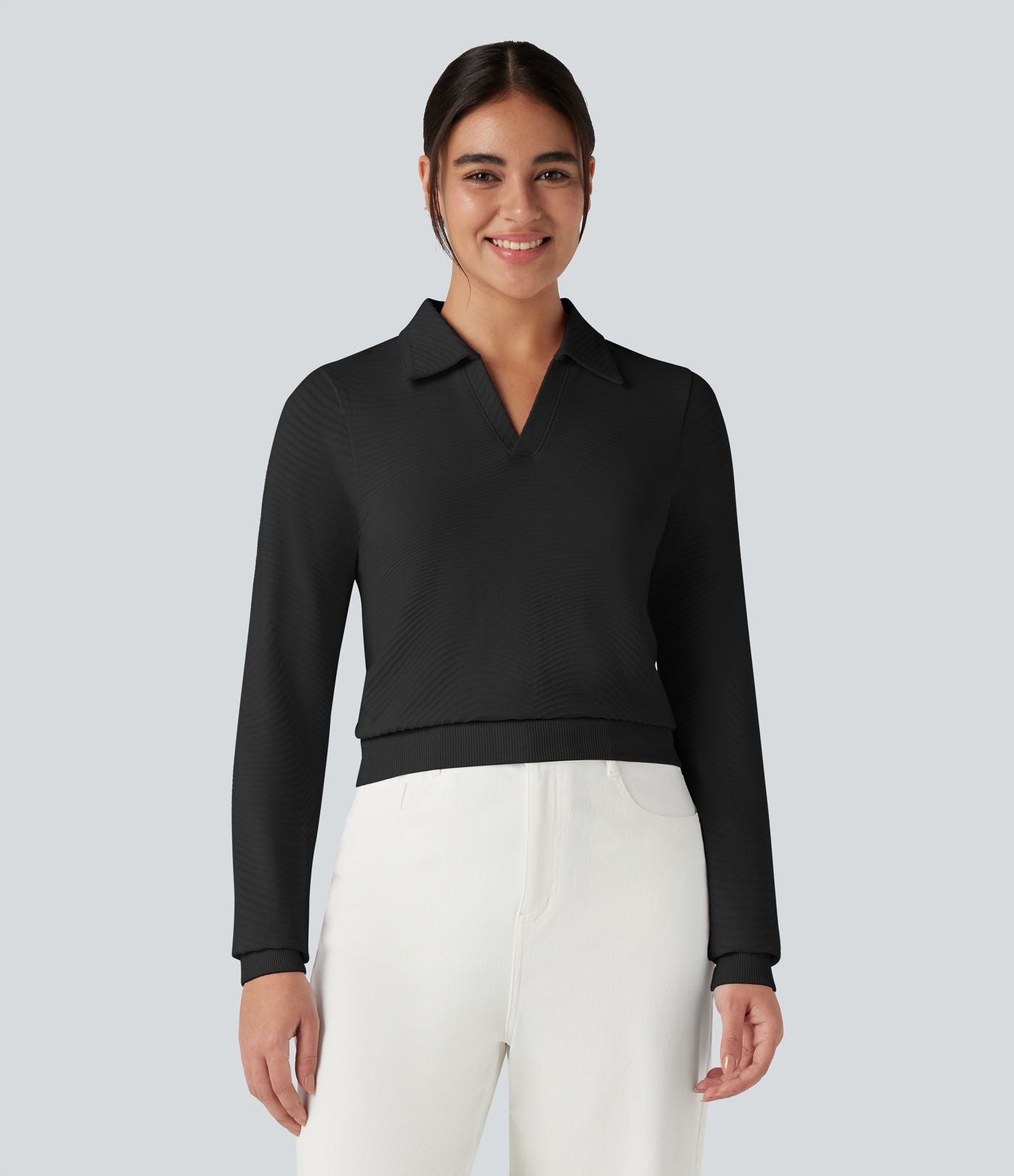 Haut de sport polo à manches longues sans couture OneForm Seamless Flow