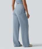 SpacerTek™ Jogging casual large taille haute ventre plat avec poches
