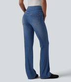 Jean Halara Flex™ taille haute évasé slim décontracté avec poches
