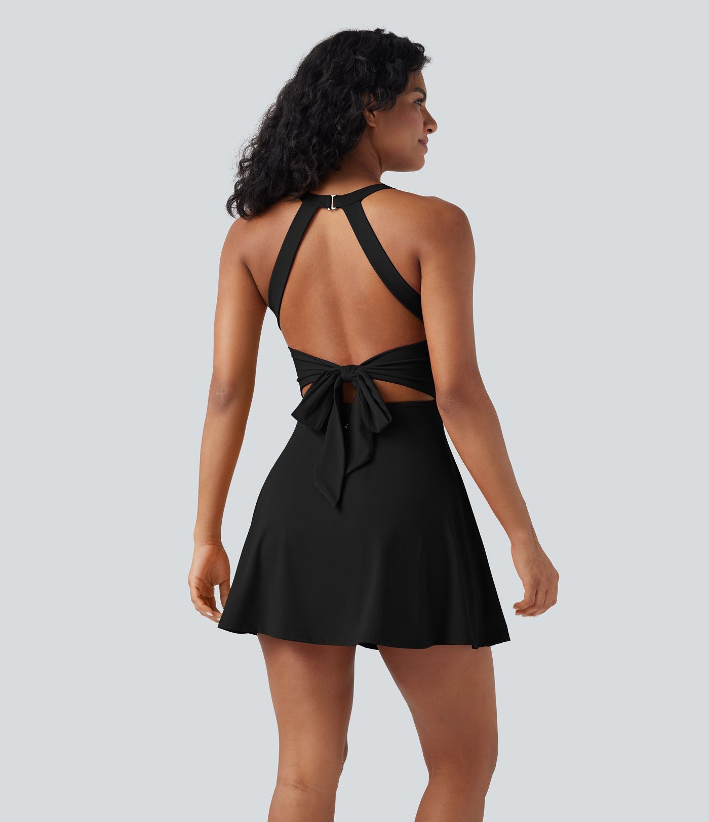 Robe de sport dos nu gainante galbante avec nœud au dos et poches - Easy Peasy SoftlyZero™