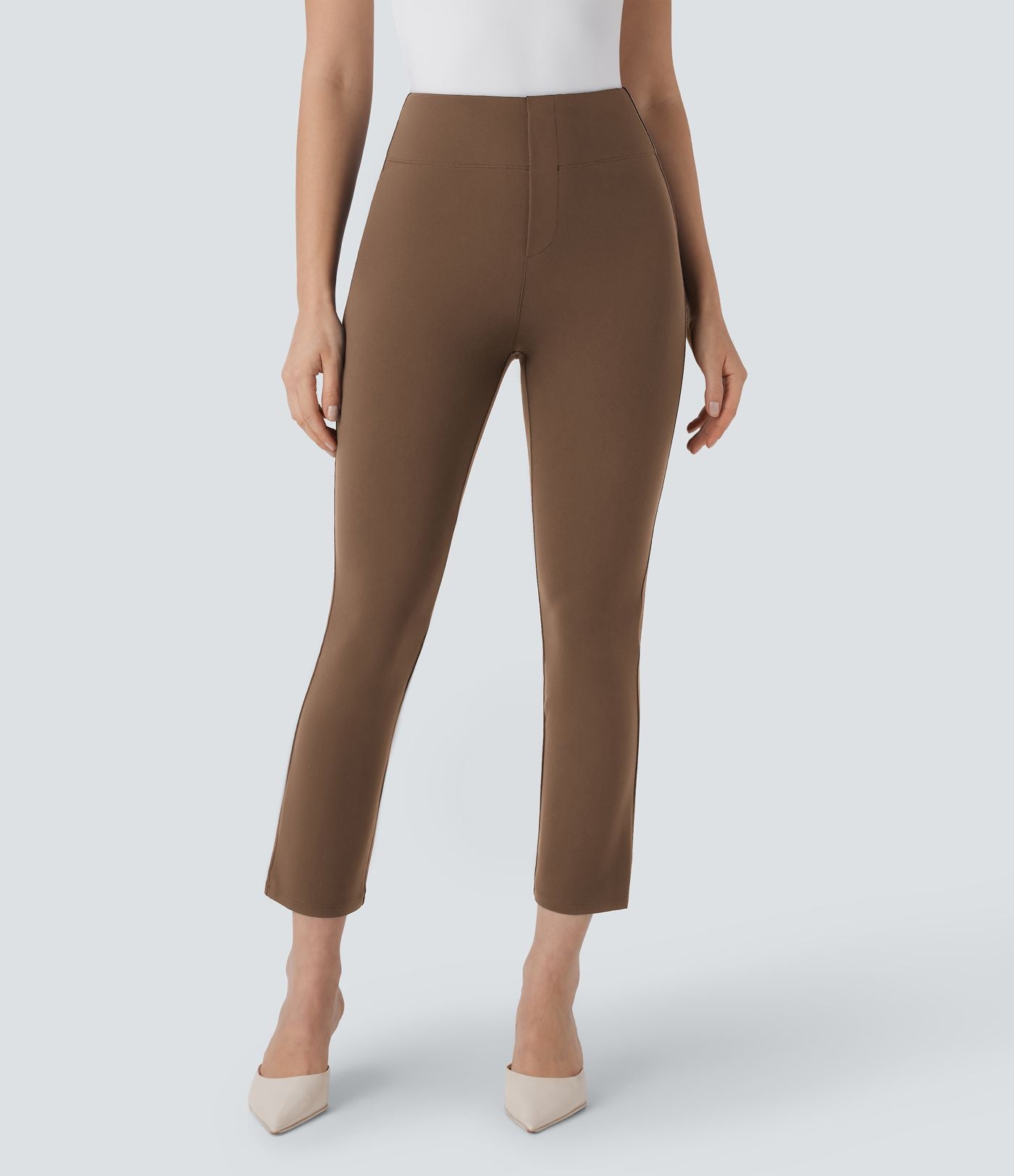 Pantalon de travail fuselé court taille haute Halara Flex™ avec poches