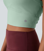 Débardeur yoga court SoftlyZero™ Plush à découpes A-C
