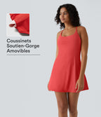 Robe SoftlyZero™ Airy mini d'activité à dos nu avec découpes 2-en-1 avec poches et effet frais InstantCool, protection solaire UPF50+