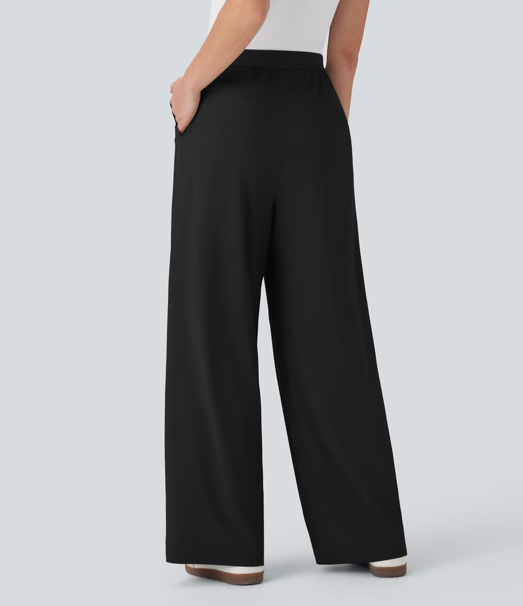 Pantalon de costume Breezeful™ à taille haute, jambes larges, poches latérales et séchage rapide
