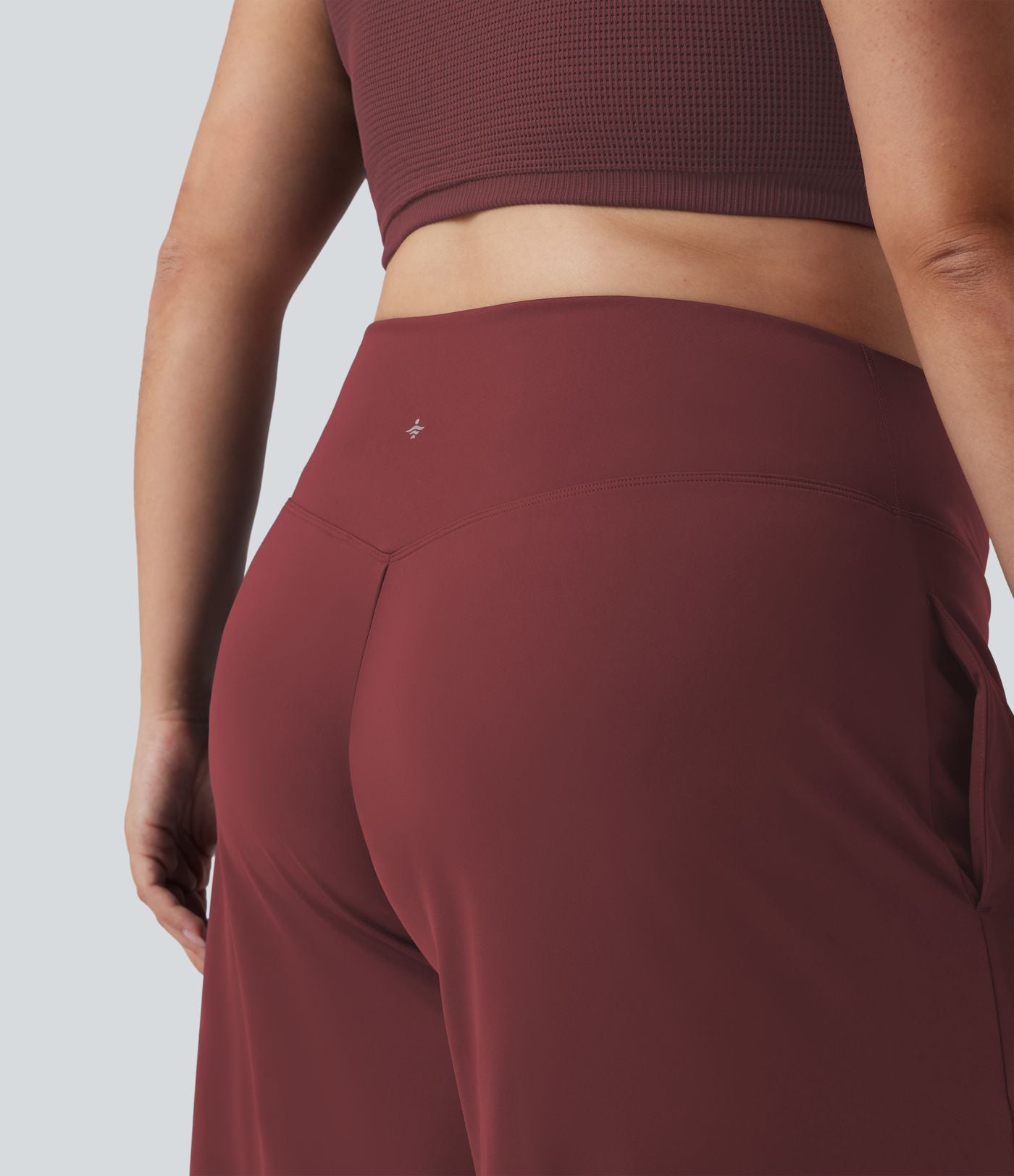 Pantalon corsaire grande taille large SoftlyZero™ Airy taille haute croisée effet frais InstantCool avec poches