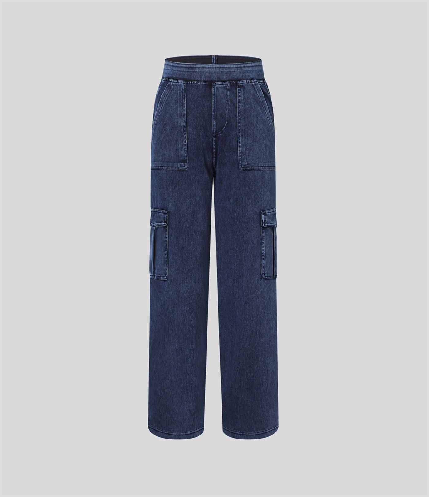 Halara Flex™ Taille Mi-Haute Multiples Poches Jambe Droite Jean Cargo Décontracté Extensible