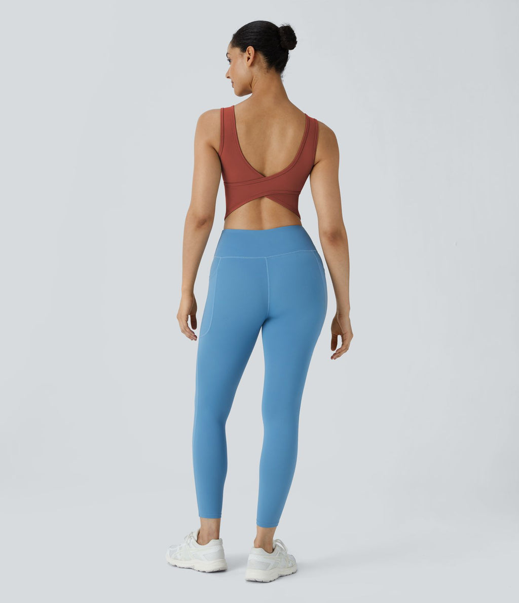Débardeur danse barre ballet col U croisé A-D