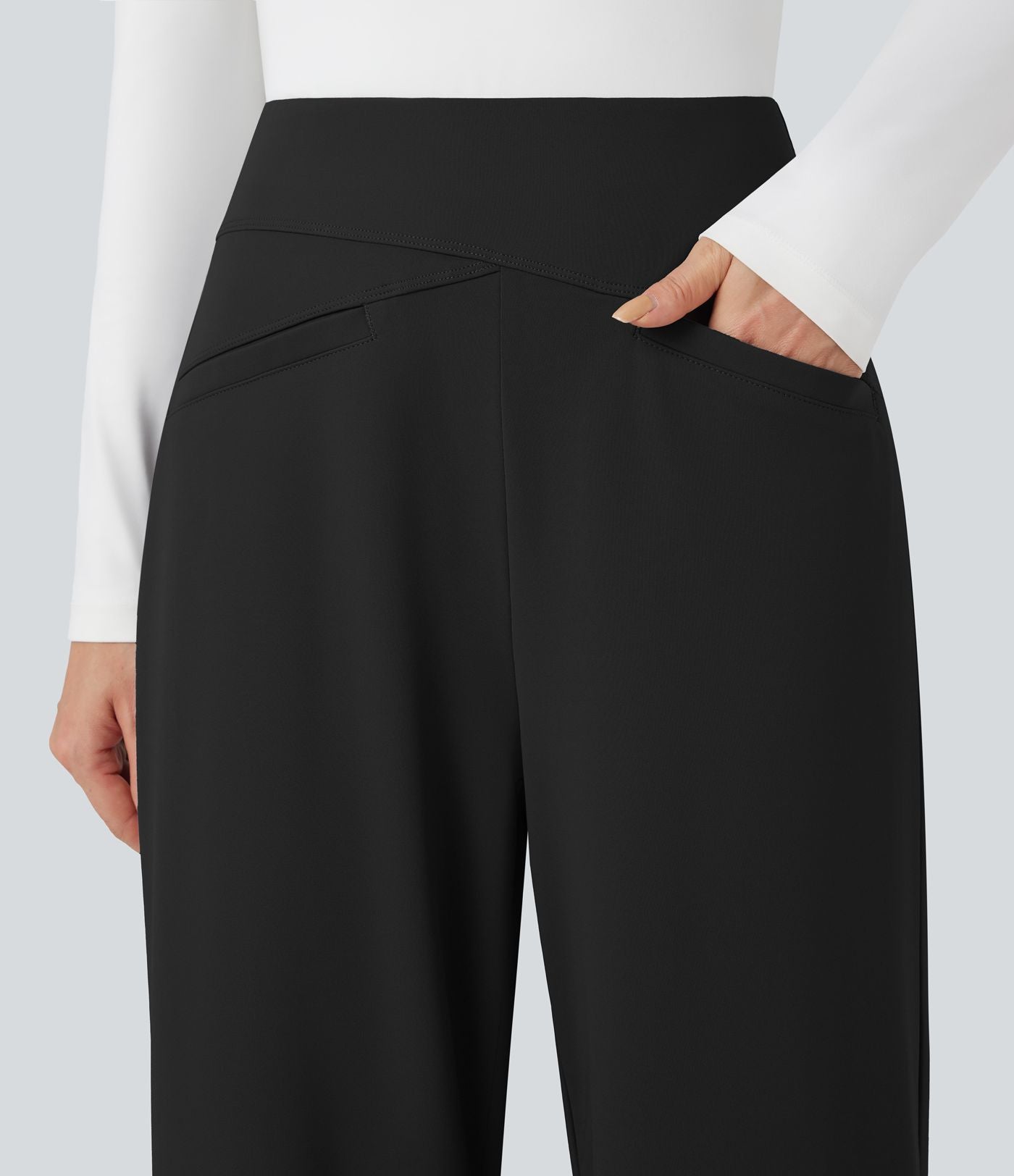 Pantalon de travail coupe droite taille haute Halara Flex™ DayStretch avec poches