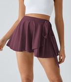 Breezeful™ Jupe Évasée Casual Taille Haute 2 en 1 Poche Latérale Séchage Rapide