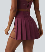 Jupe de danse courte plissée 2-en-1 Breezeful™ taille haute séchage rapide avec ourlet asymétrique et poches – Version longue