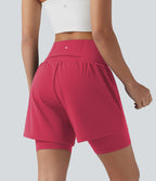 Short de yoga SoftlyZero™ Airy 2-en-1 taille ultra-haute effet frais InstantCool 17,5 cm avec poches