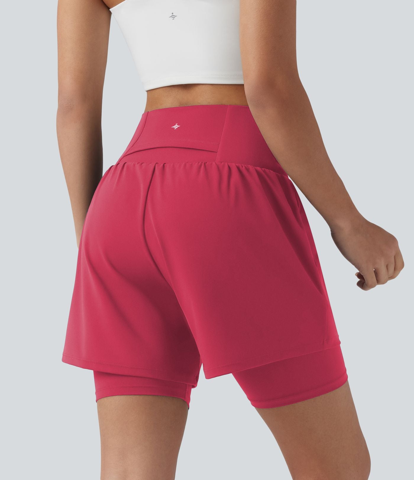 Short de yoga SoftlyZero™ Airy 2-en-1 taille ultra-haute effet frais InstantCool 17,5 cm avec poches