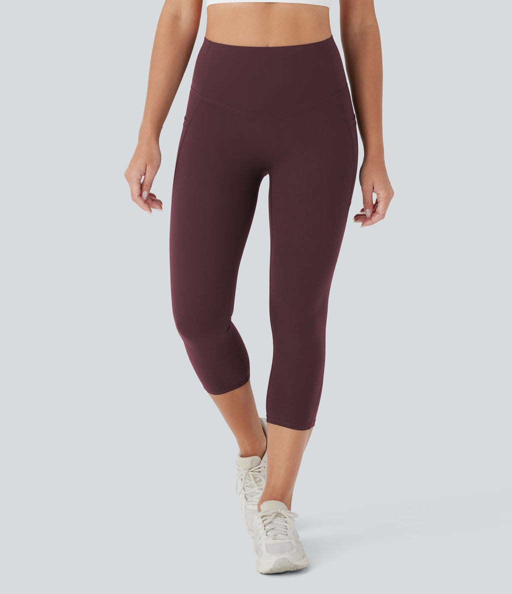 Legging corsaire d'entraînement gainant galbant taille haute avec poches Halara UltraSculpt™