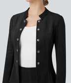 Veste de travail ajustée en daim manches longues