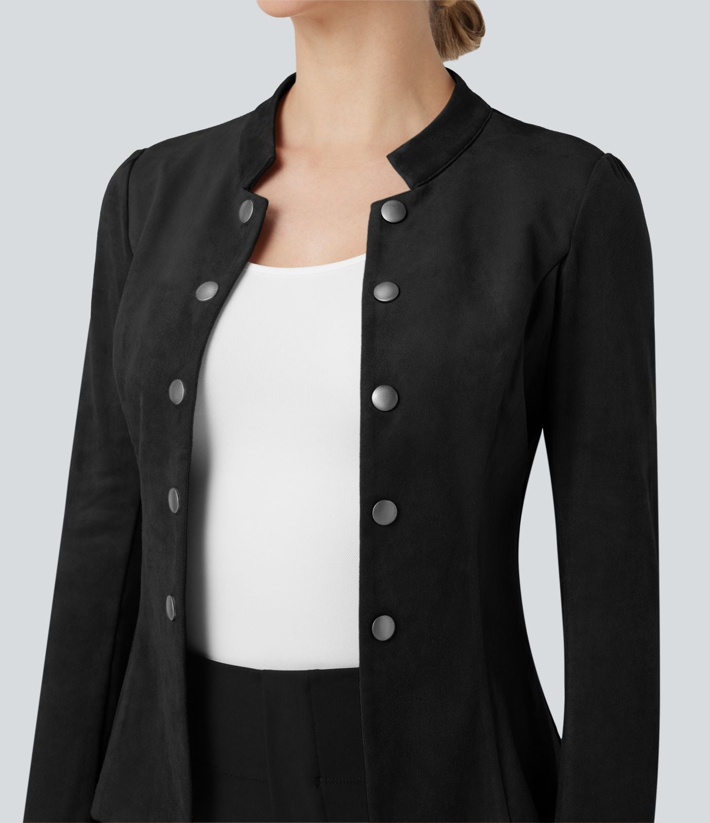 Veste de travail ajustée en daim manches longues