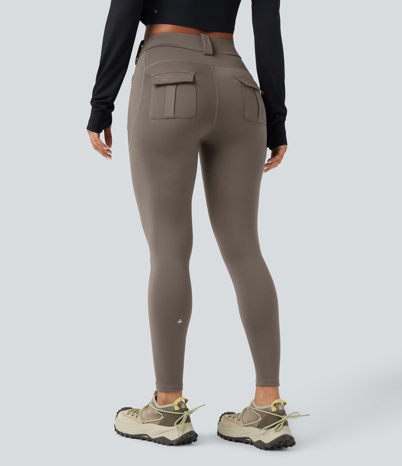 Legging cargo de randonnée résistant à l'usure taille mi-haute avec poches