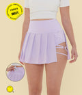 Jupe mini de danse plissée 2-en-1 Halara X Smiley® Breezeful™ taille haute à ourlet asymétrique séchage rapide avec poches