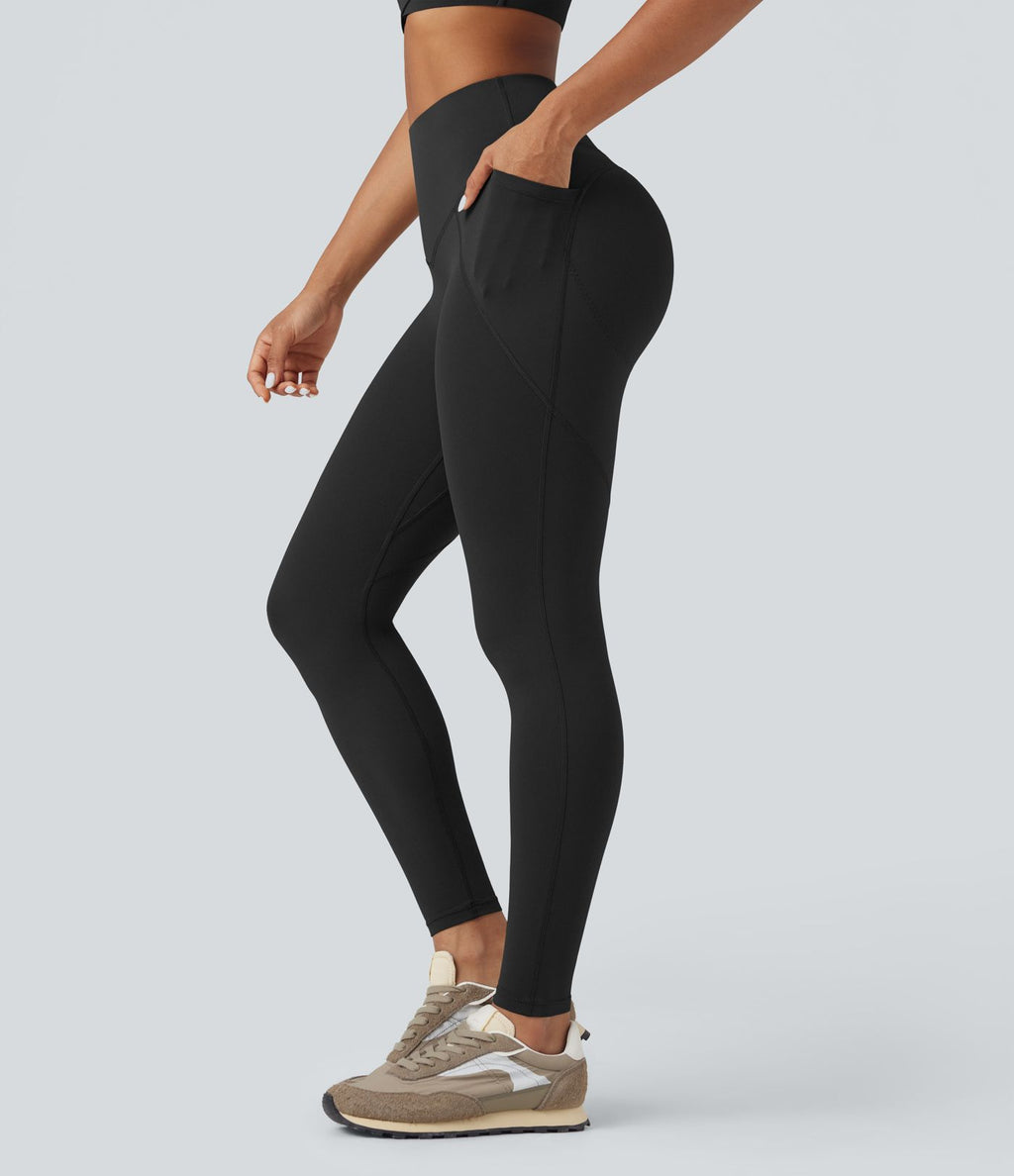 Legging 7/8 d'entraînement gainant galbant taille haute avec poches Halara UltraSculpt™