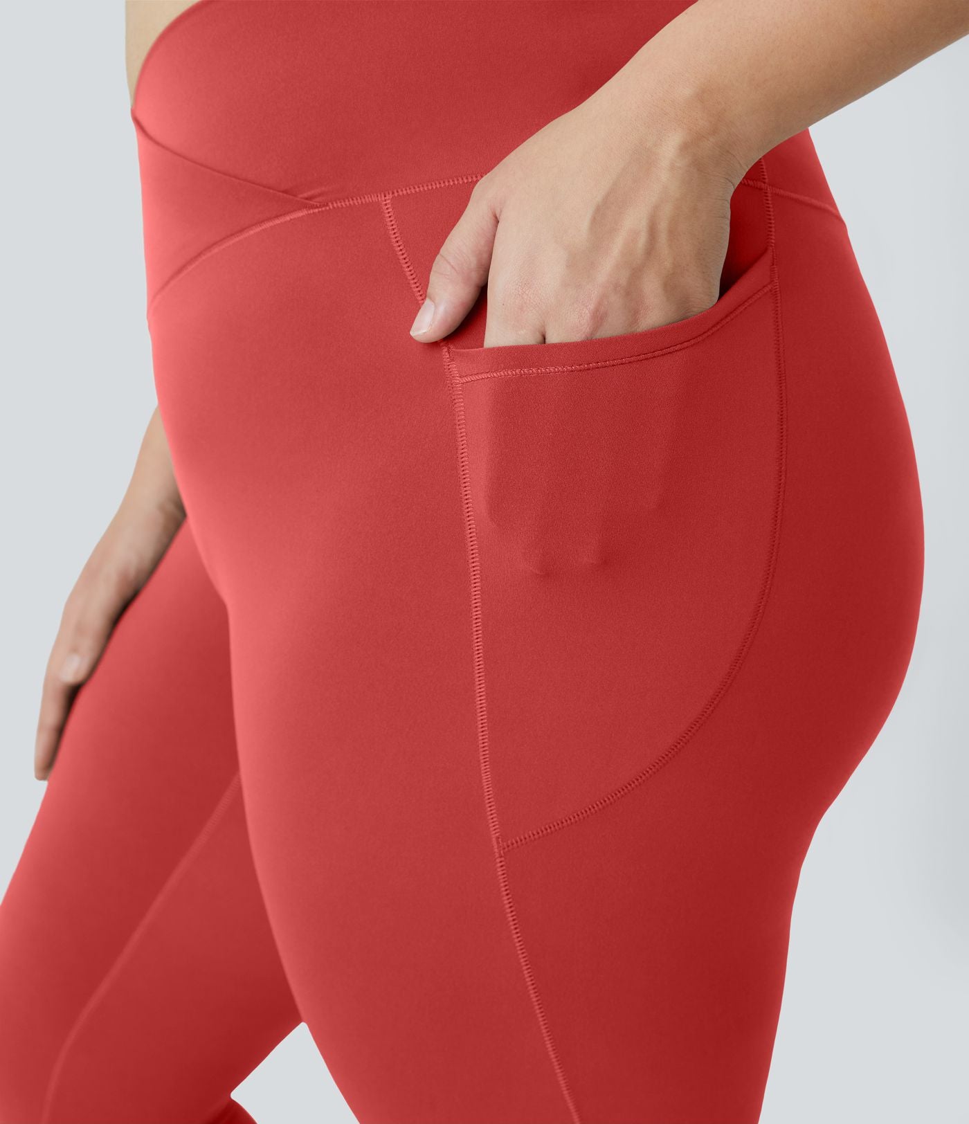 Softlyzero™ Legging Grande Taille Pleine Longueur Taille Haute Poches Latérales Croisée - UPF50+
