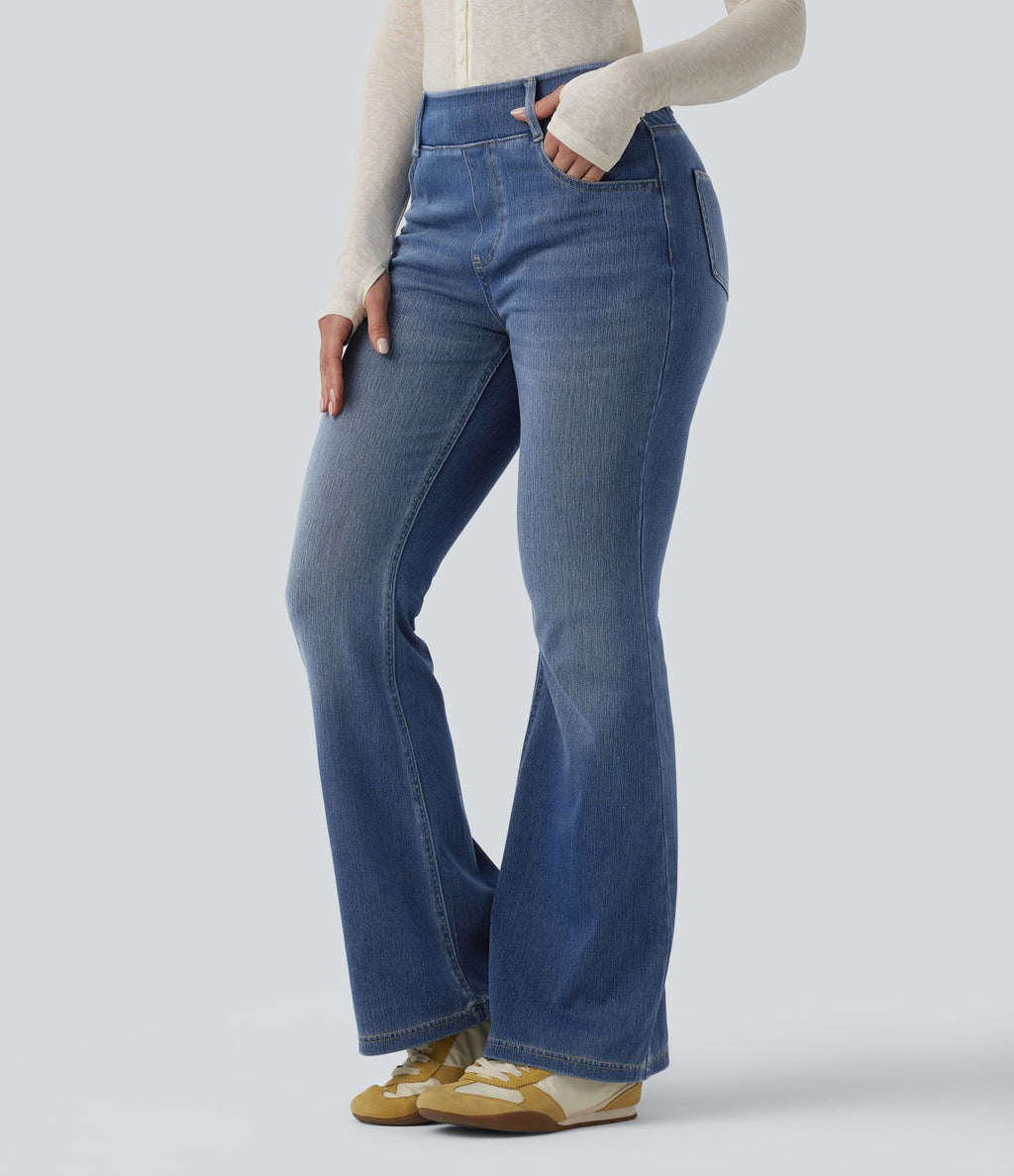 Jean évasé Halara Flex™ casual taille haute avec poches