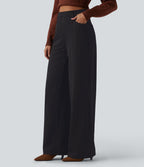 Pantalon de travail Halara Flex™ large taille haute à rayures et effet frais InstantCool avec poches