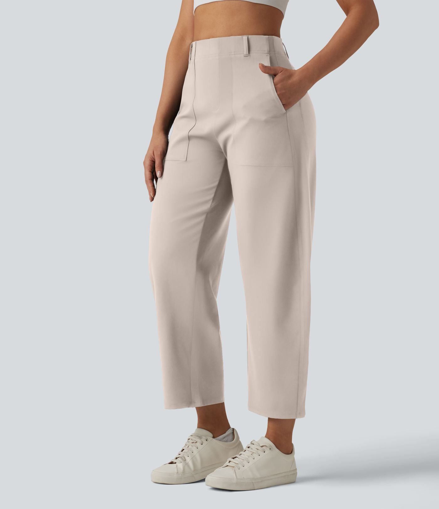Pantalon barrel DayStretch taille haute avec poches