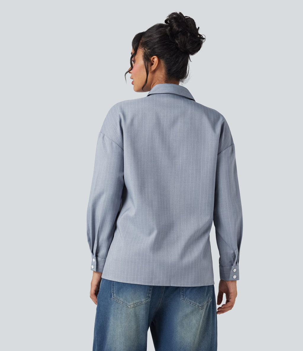Chemise de travail rayée manches longues