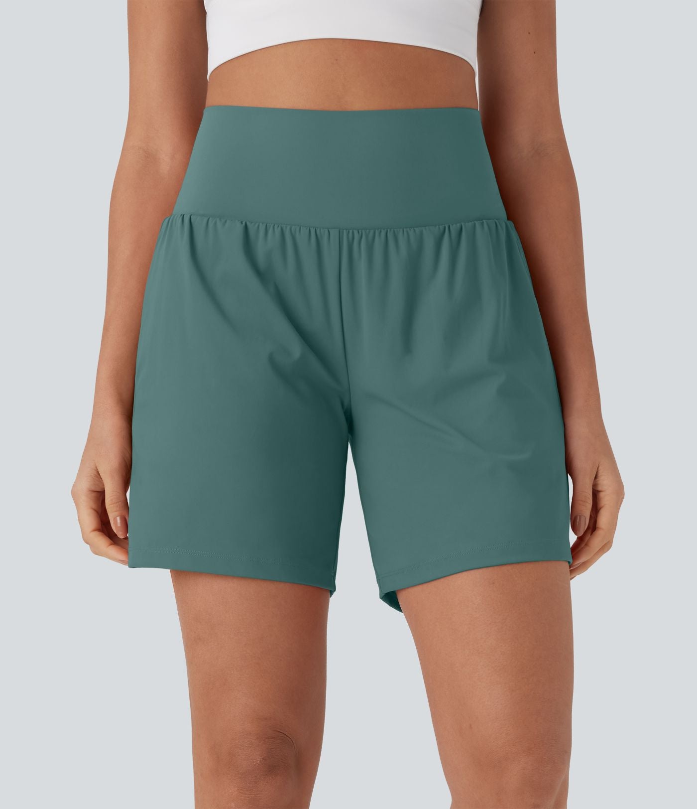 Short de yoga SoftlyZero™ Airy 2-en-1 taille très haute avec poches et effet frais InstantCool 17,5 cm