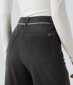 Jean droit baggy Halara Flex™ taille mi-haute avec cordon ajustable et poches