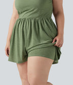 Combishort grande taille avec coussinets amovibles, poches et design accès facile Easy Peasy