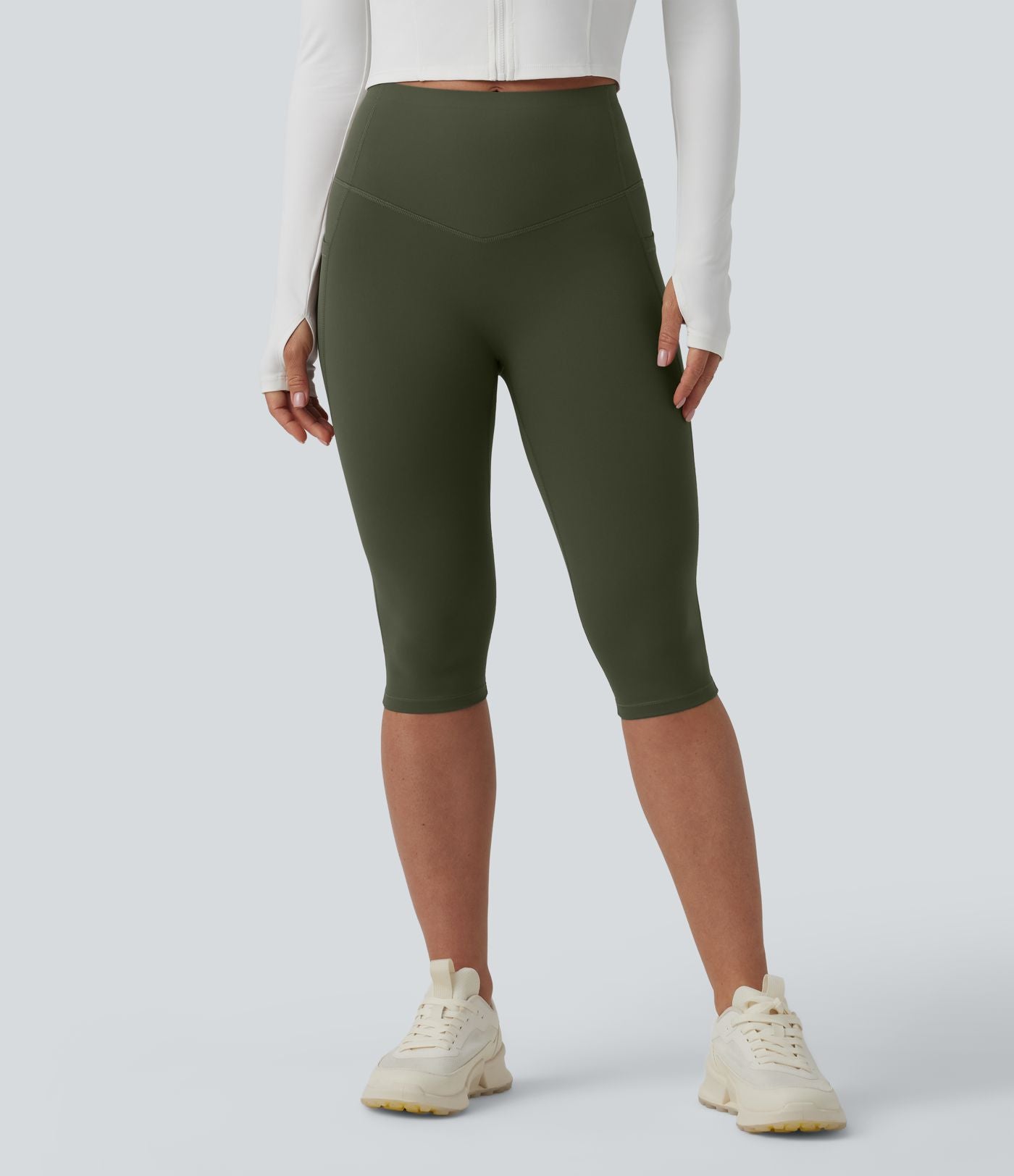 Legging sculptant d'entraînement corsaire Halara UltraSculpt™ taille haute galbant gainant avec poches