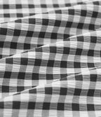 Robe débardeur midi décontractée col rond sans manches en vichy froissé avec poches