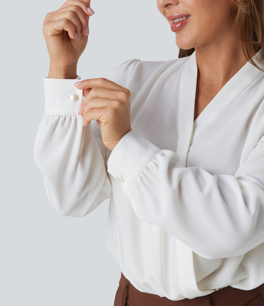 Body manches longues croisé pour le travail