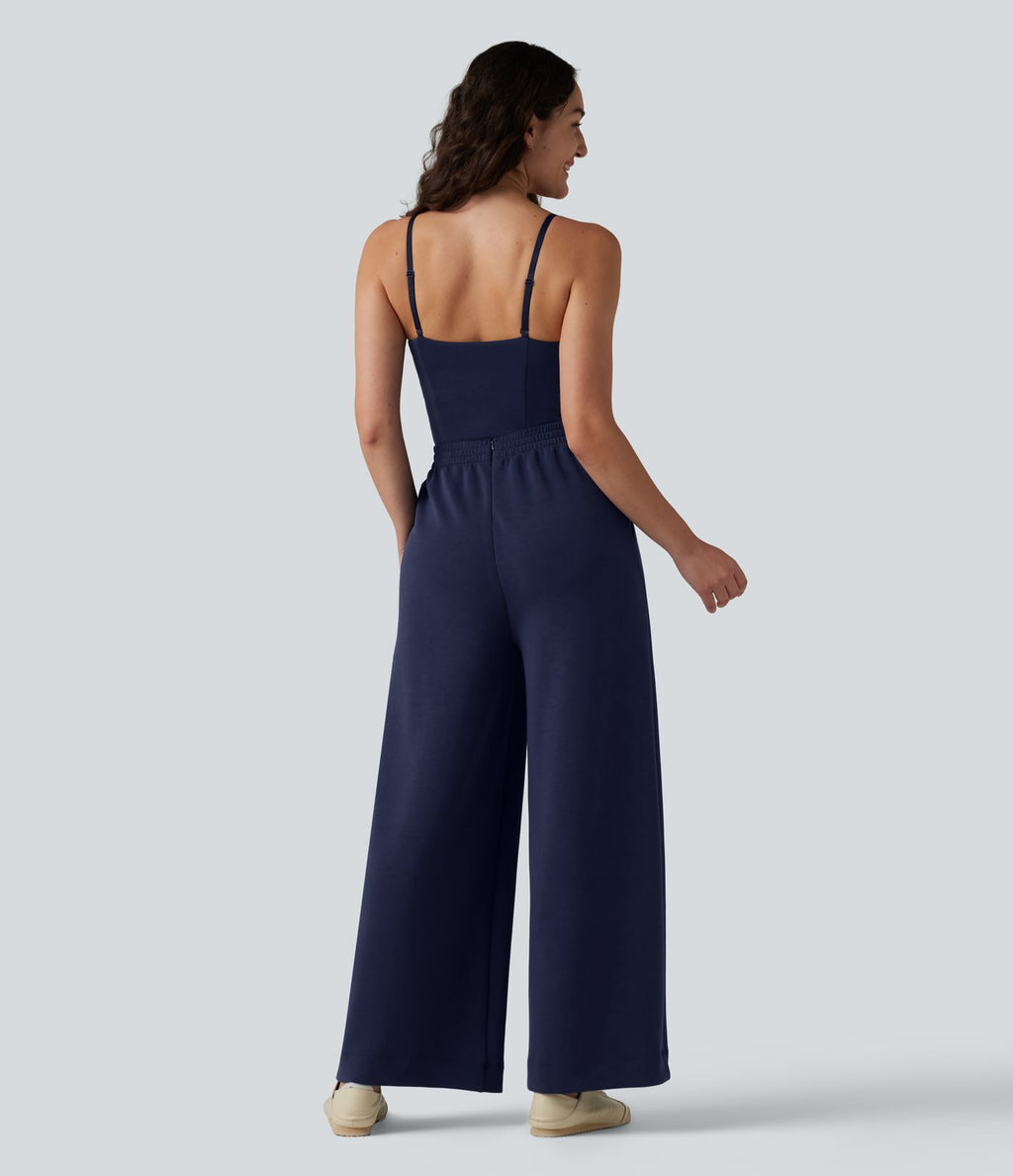 Combinaison Easy Peasy SpacerTek™ décontractée à bretelles amovibles, cordon de serrage, soutien-gorge intégré et poches