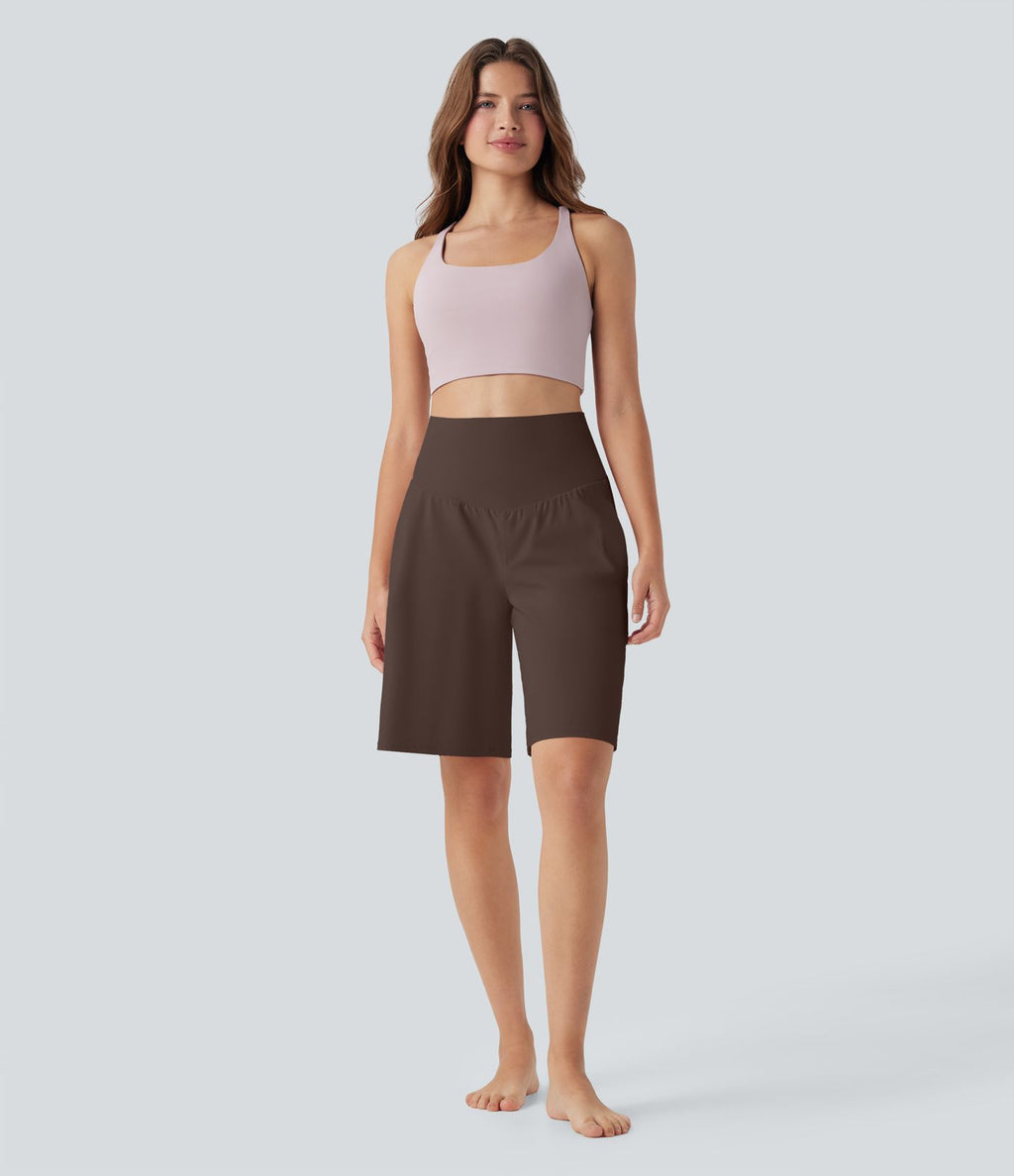 Bermuda SoftlyZero™ Airy de yoga taille haute avec poches multiples et effet frais InstantCool