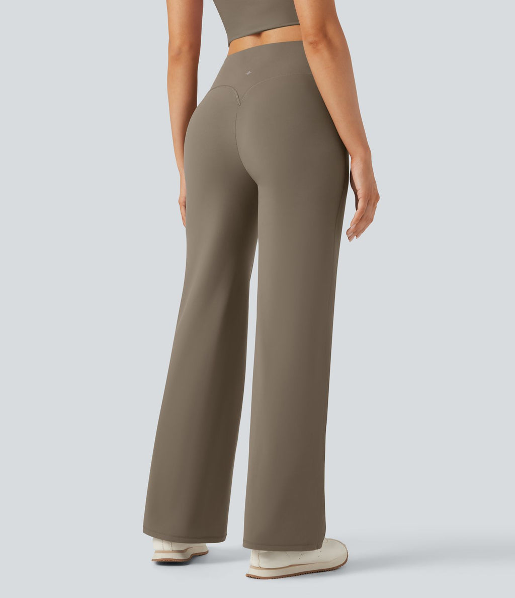 Pantalon de yoga droit gainant taille haute avec poches Halara UltraSculpt™