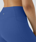 Softlyzero™ Short 17,5cm Yoga Taille Haute Crossover avec Poches Latérales