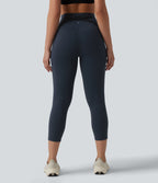 Legging de course capri Halara Ultrasculpt™ taille haute gainant dos croisé avec poches