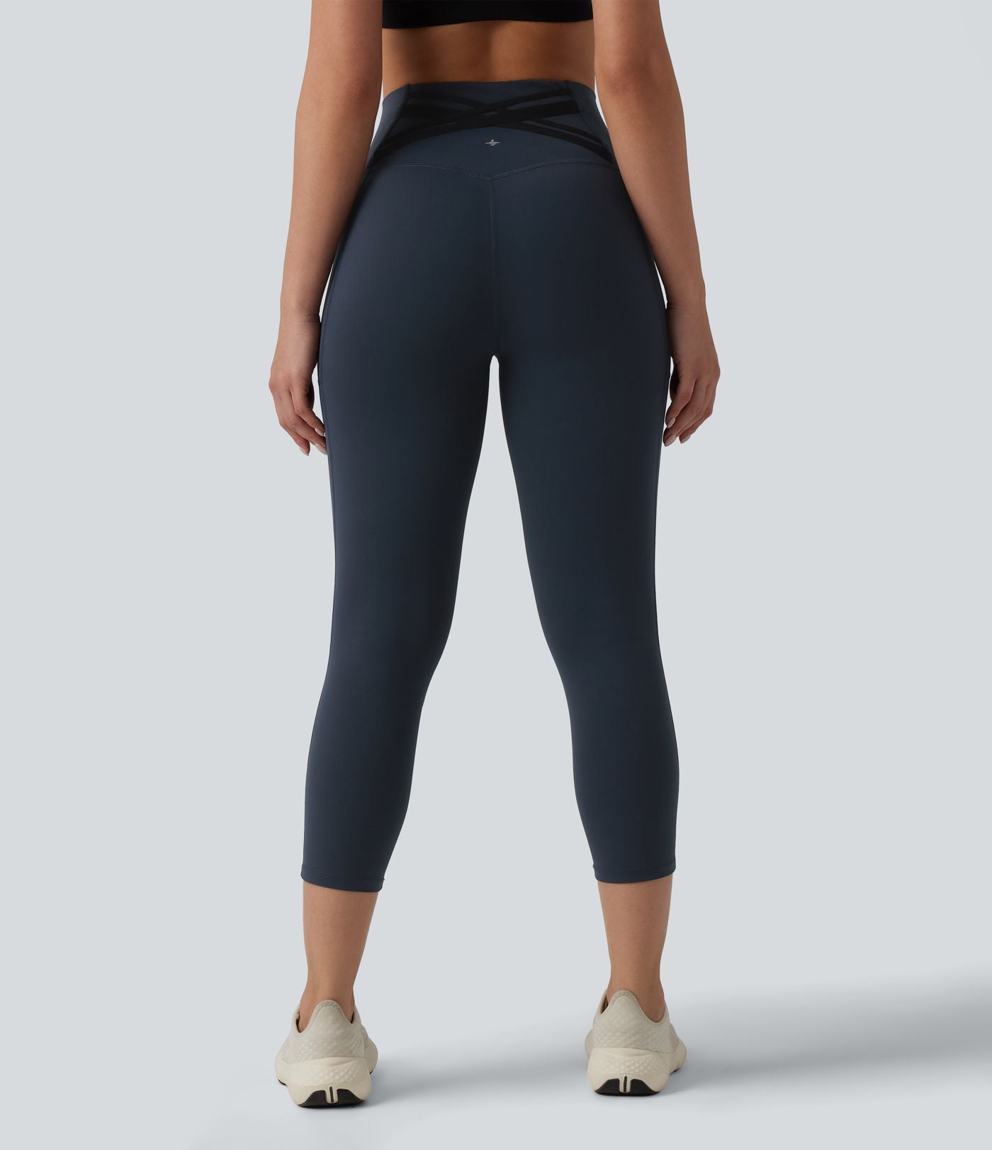 Legging de course capri Halara Ultrasculpt™ taille haute gainant dos croisé avec poches